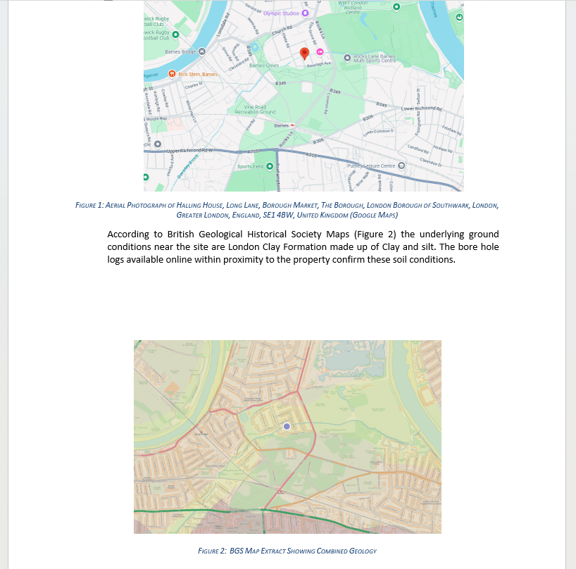 BGS and Google maps images generated