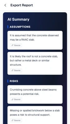 Points automatically categorised for reporting